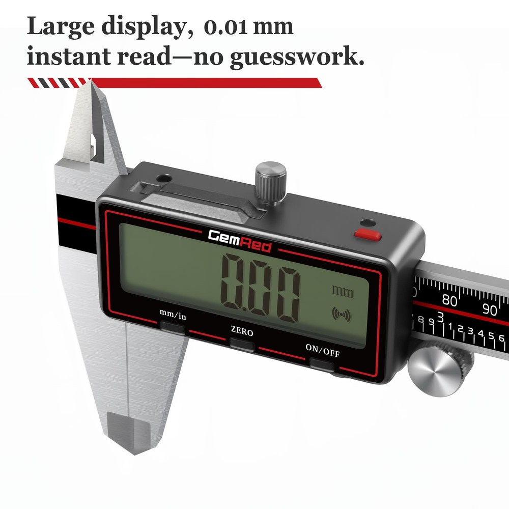 Wireless Digital Caliper 0-6 Inch/150mm, Wireless Data Transfer to Excel/Phon...