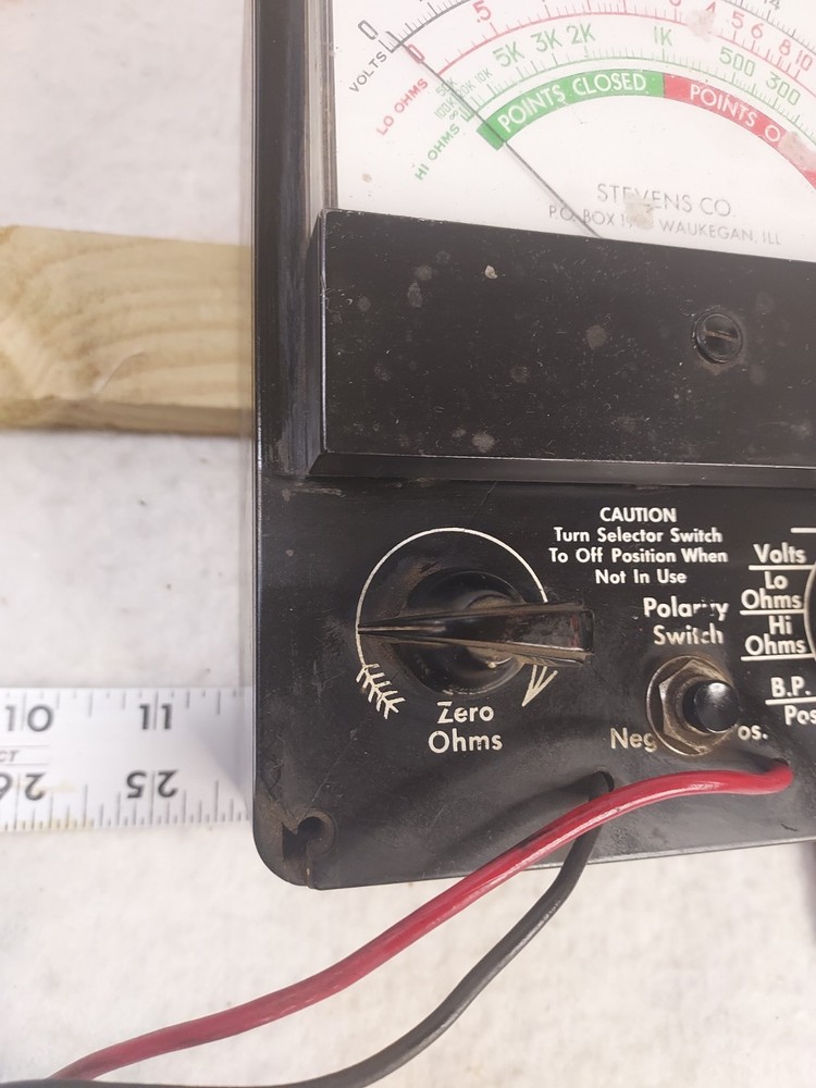 VTG Stevens Co. Breaker Point Ignition Tester Open Closed Powers On