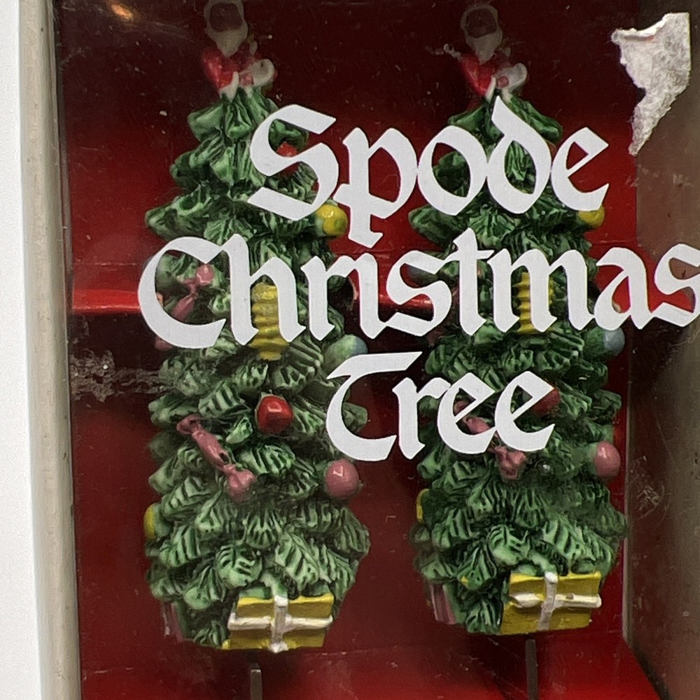 Spode Christmas Tree Canapé Spreaders Set of 2