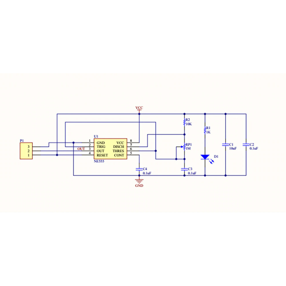 DC 5V 12V NE555 Adjustable Resistance Frequency Pulse Generator Module