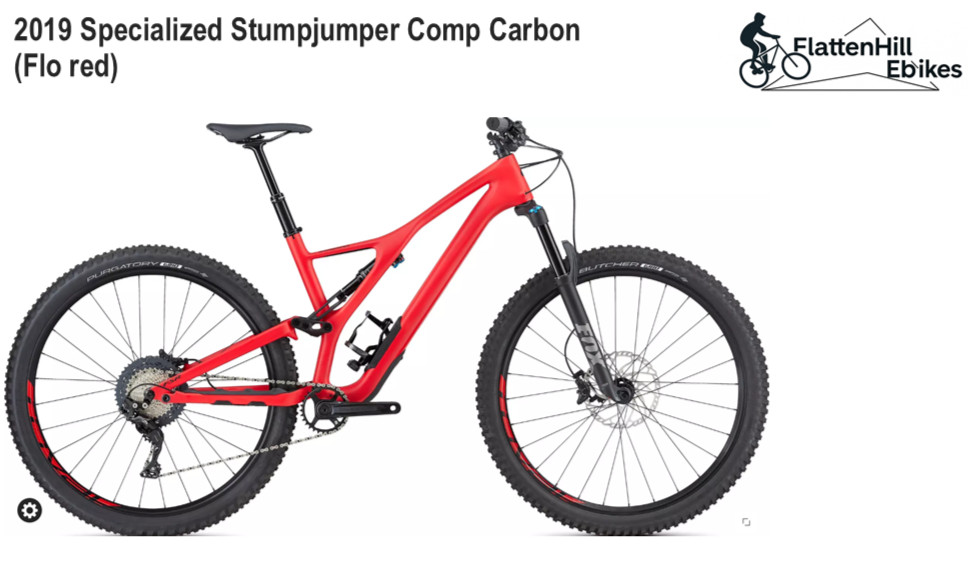 Factory Paint for 2019 Specialized Stumpjumper Comp Carbon-Flo red
