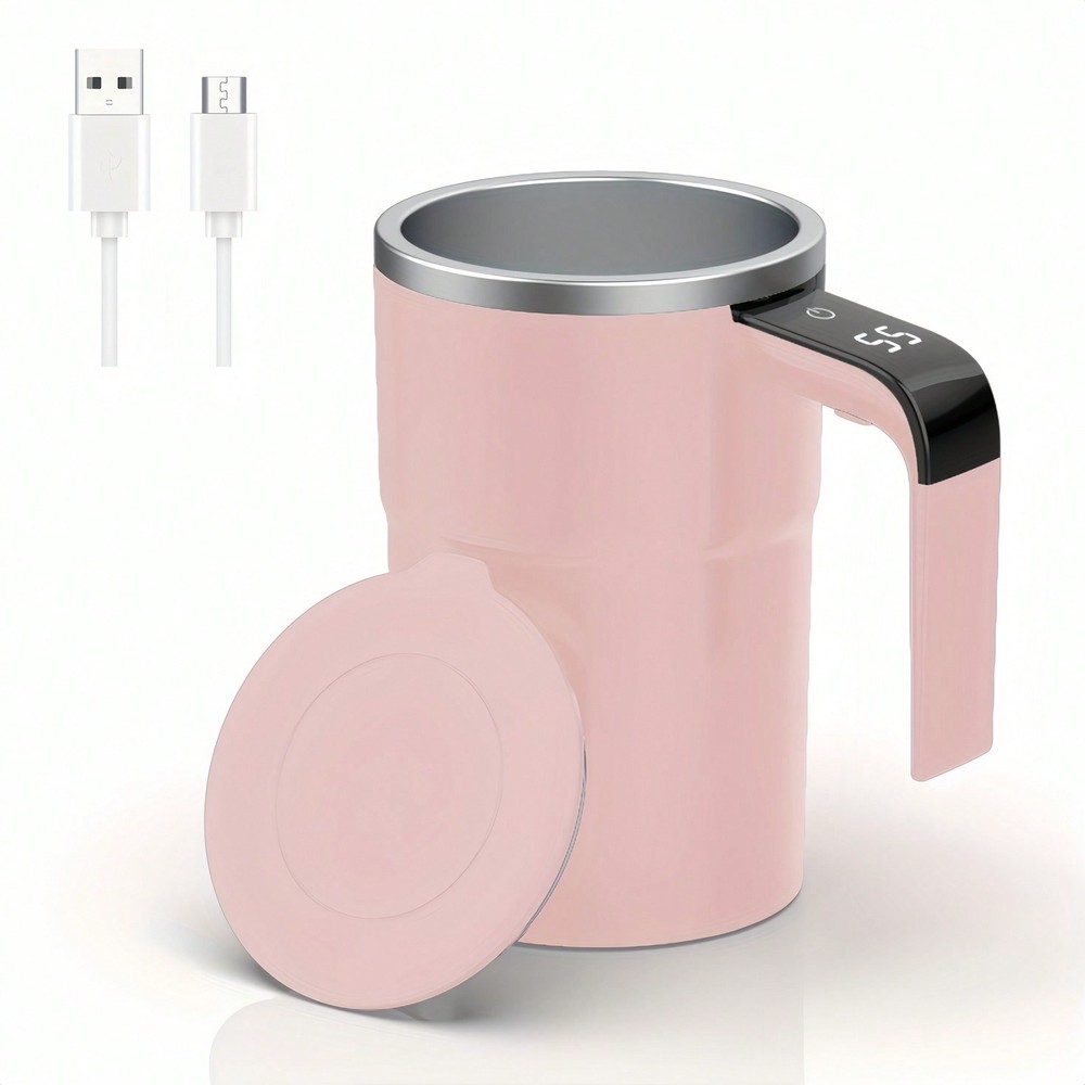 PANCERKA Auto Stirring Cup, Automatic Magnetic Self Stirring Coffee Cup With Tem