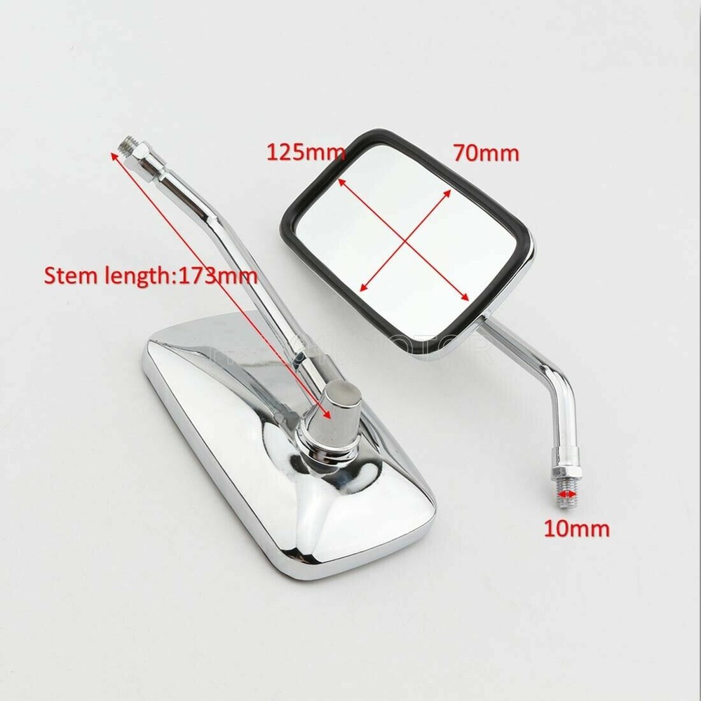 Chrome Rearview Side Mirrors For Honda Valkyrie 1500 GL1500CF Interstate