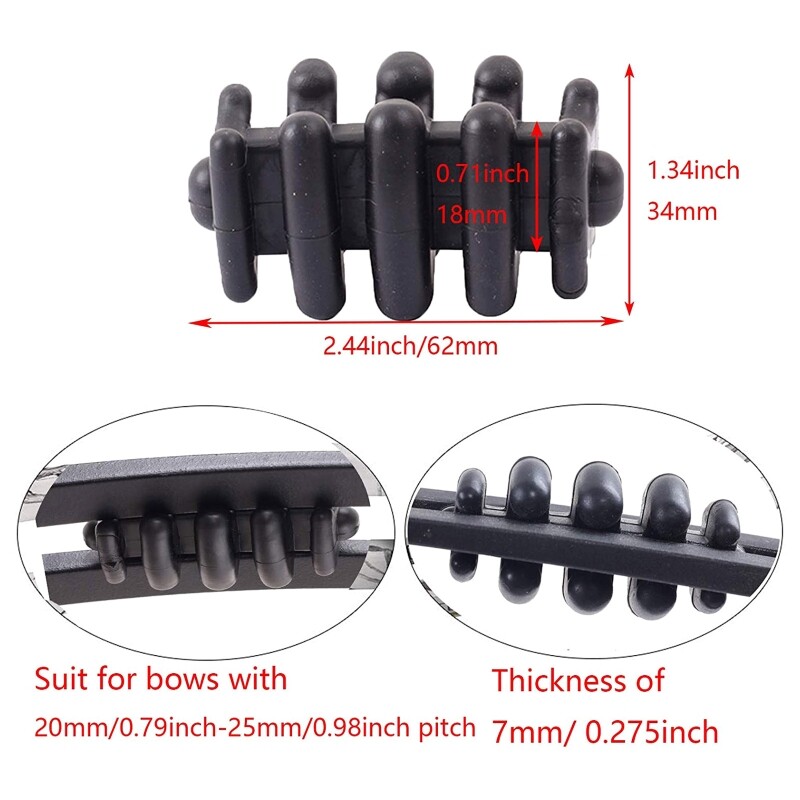 2Pcs Bow Rubber Compound Bow Limb Stabilizer Dampener Absorber