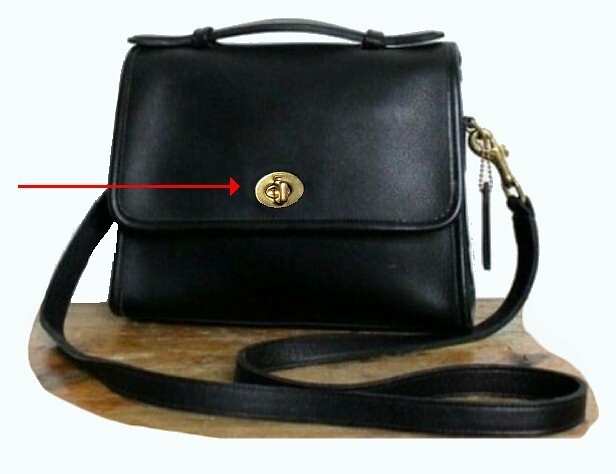 Turn Lock Part Coach Briefcase Old Style Hand Bag Replacement Part ~ Solid Brass