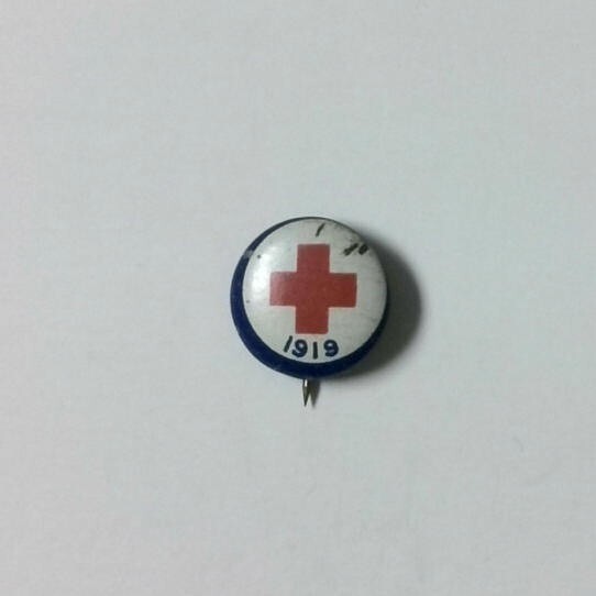 Vintage Red Cross: 1919 "Roll Call" Campaign Pinback Button