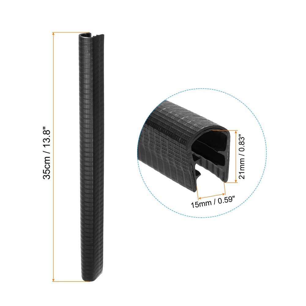 13.8" Skateboard Deck Guards Protector, 4pcs Skate Deck Edge Gear, Black