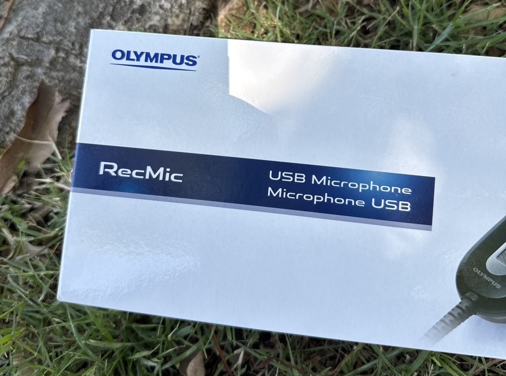 Olympus RecMic II RM-4010P Unidirectional Corded Push Button Microphone NEW