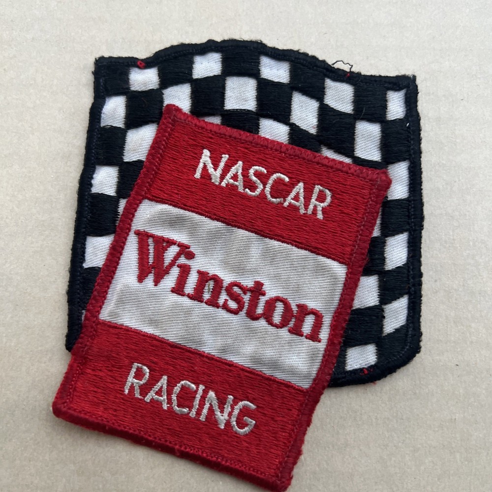 Vintage NASCAR WINSTON RACING   Checkered Flag Patch