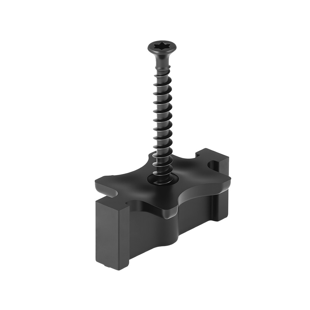 VEVOR 600PCS Hidden Deck Fasteners for Composite Decking Universal T Clips Black