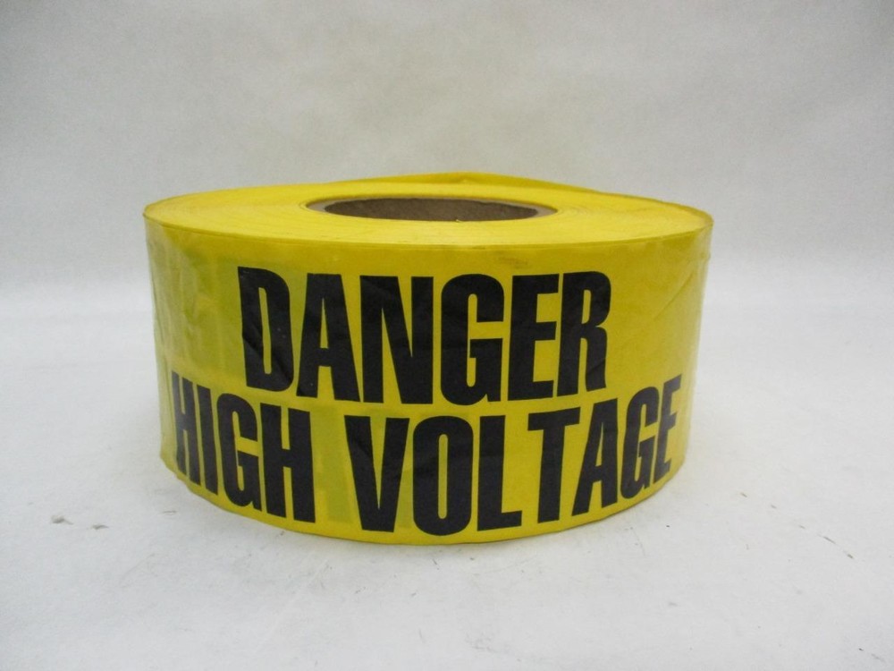 Danger High Voltage Yellow Tape Roll 3lbs. 10 Oz.