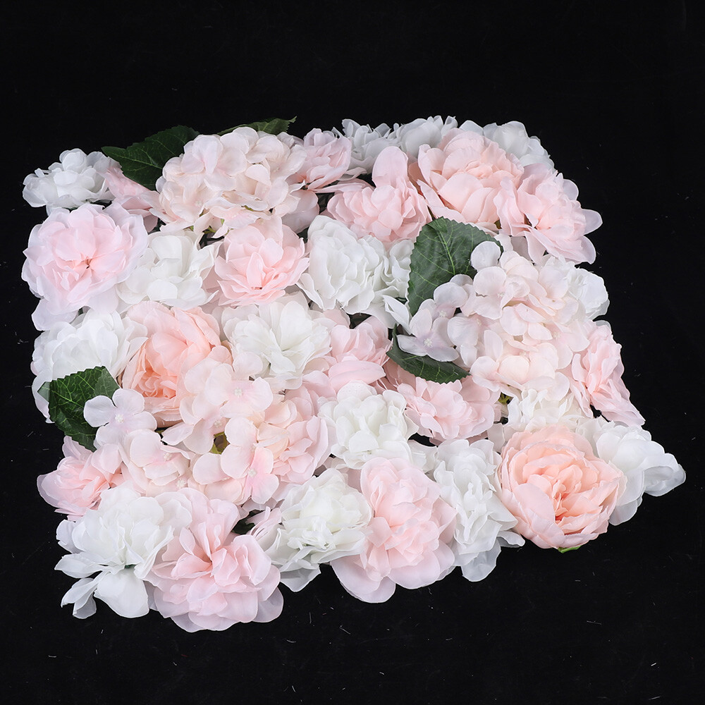 6pcs 60 x 40cm Artificial Rose Hydrangea Flower Wall Panel Wedding Venue Decor
