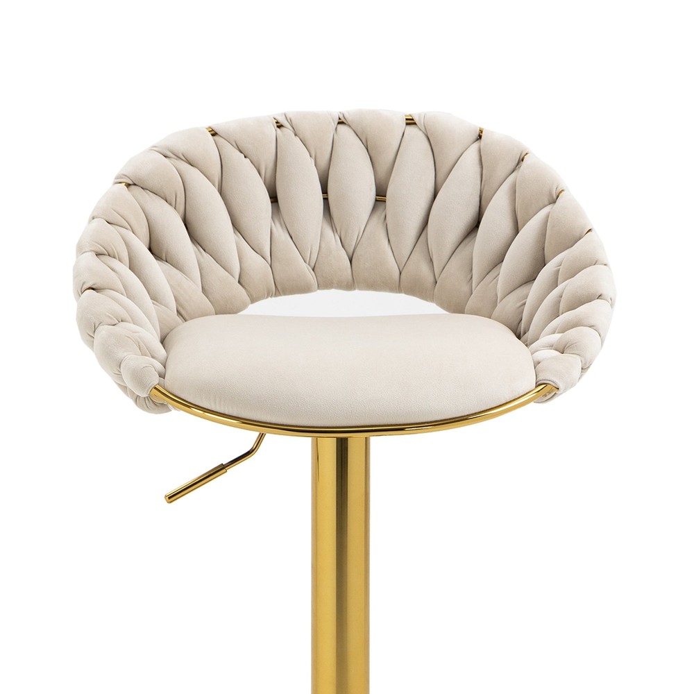 2PC COOLMORE Swivel Bar Stools: Adjustable, Footrest, Kitchen & Dining