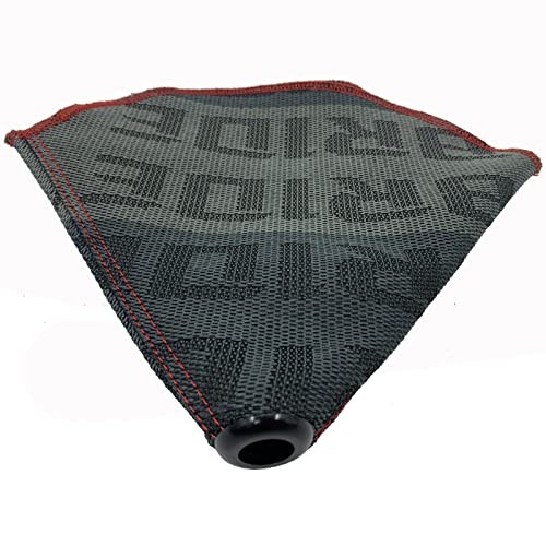 Universal Manual Shift Boot Dust Cover JDM Canvas Hyper Fabric Auto Racing Gray