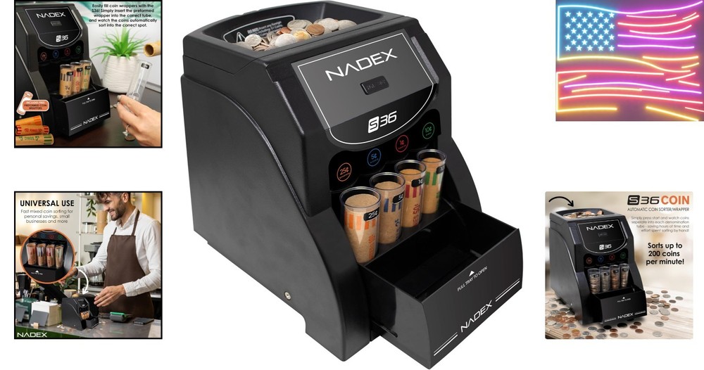 36SN Automatic Coin Sorter and Wrapper