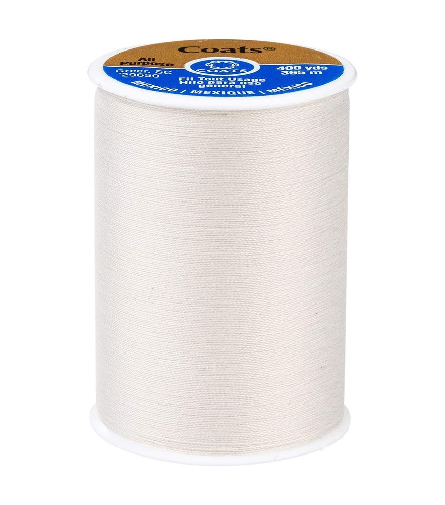 Coats and Clark cream all purpose thread 400 yard spool
