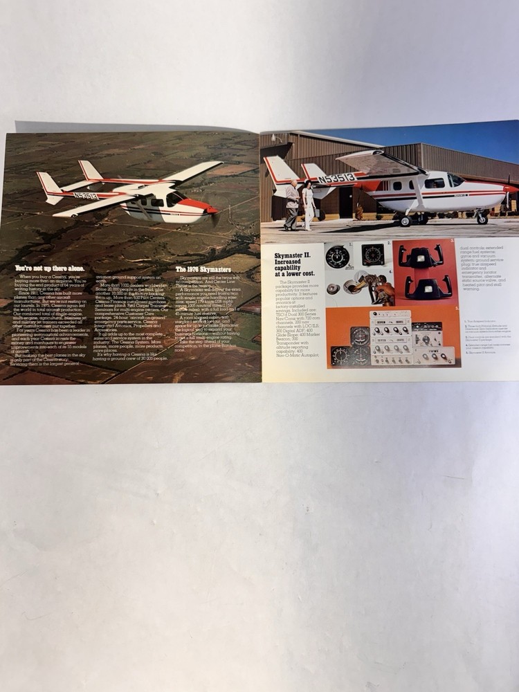 1976 Cessna Skymaster / Skymaster 2 brochure, Sales Booklet, Spec Comparison