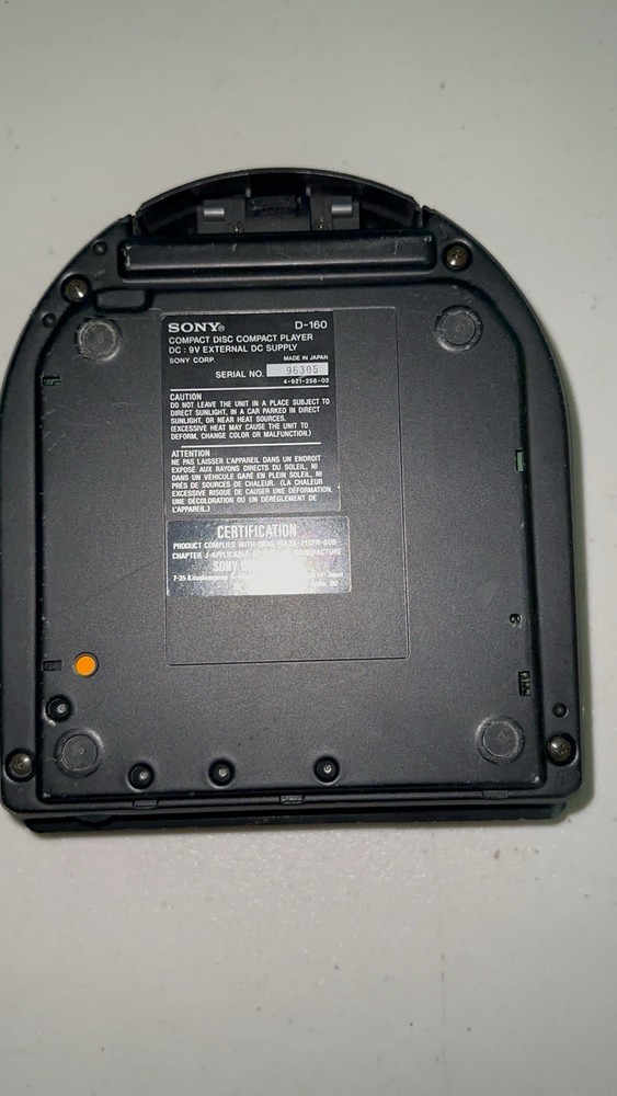 Vintage Sony D-160 Compact Disc Player Untested