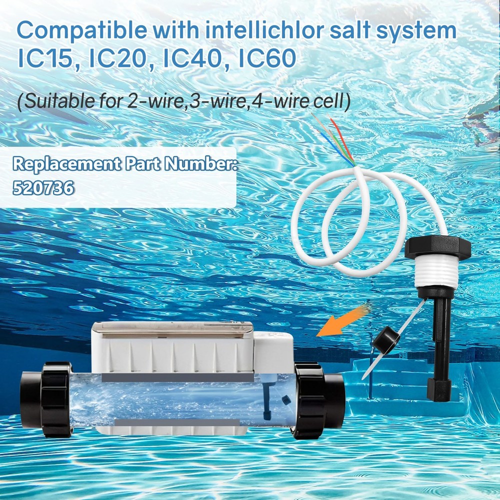 Flow Switch for Intellichlor Ic40, 520736 Intellichlor Flow Sensor Switch Kit...