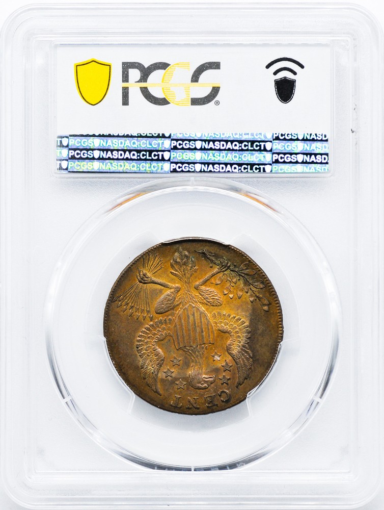 1792 WASH, ROMAN HEAD CENT PCGS PR 65 RB