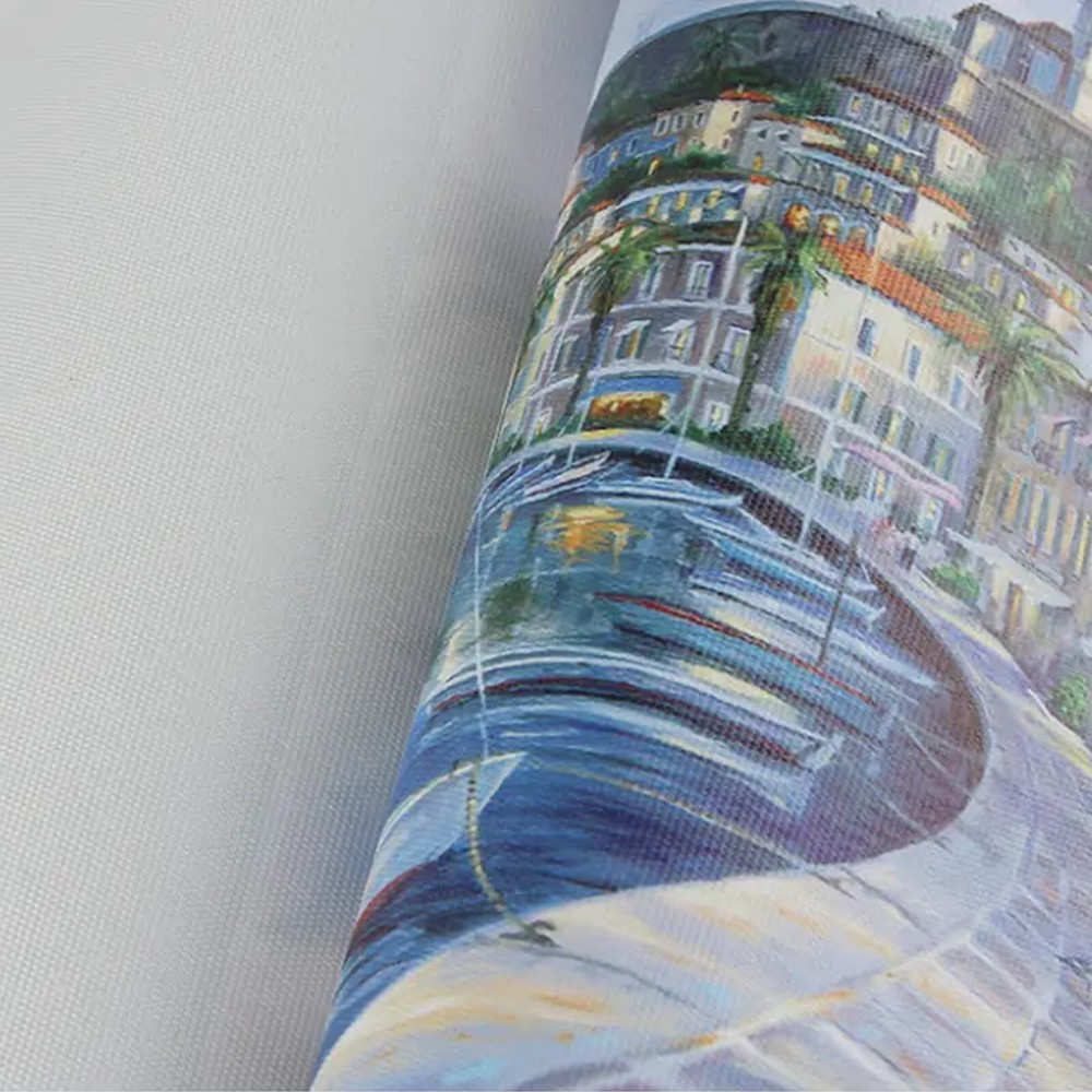 60"x100'，1 Roll， Polyester Cotton Inkjet Printing Canvas Roll for UV Printer