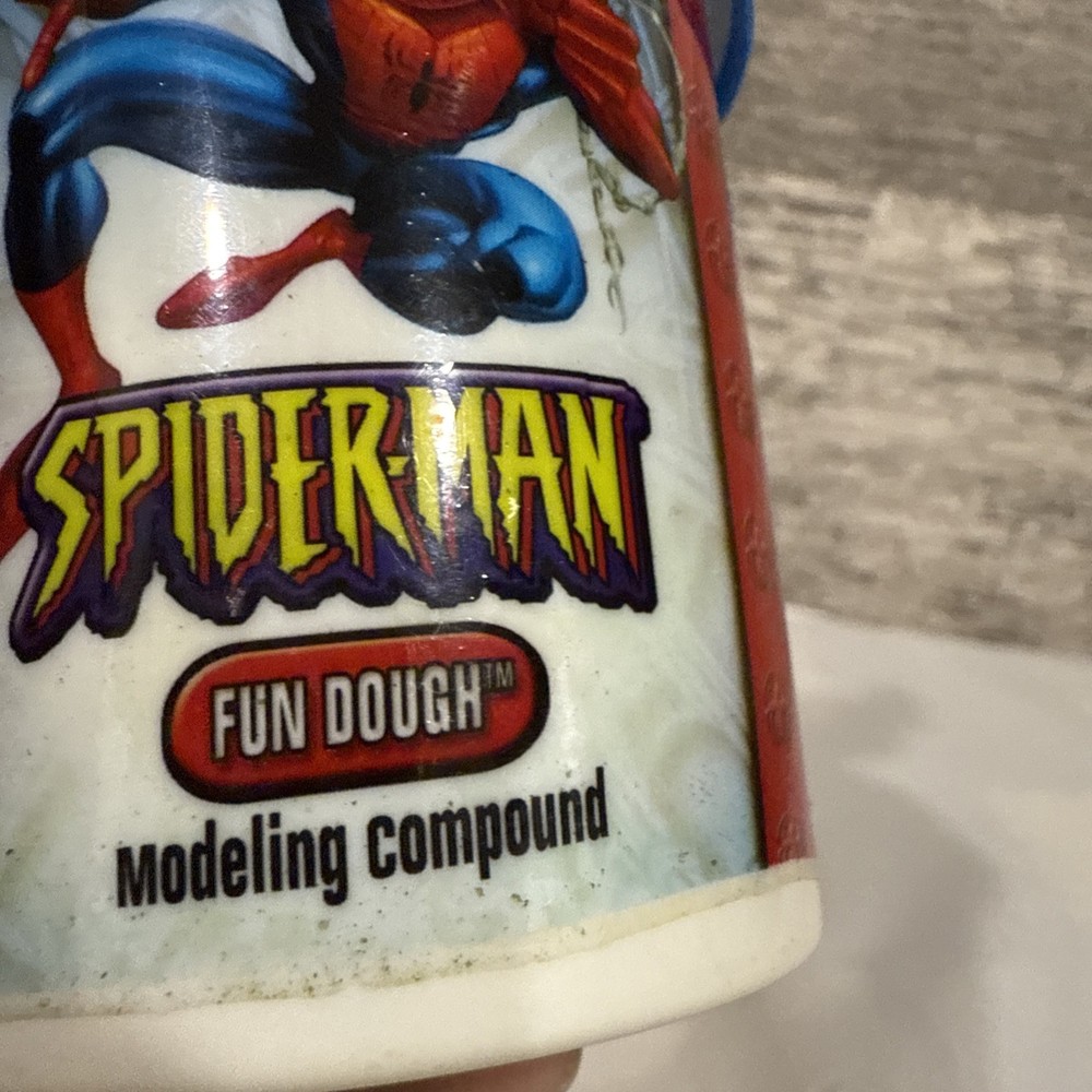 Vintage 2003 Spider-Man Fun Dough Modeling Compound Blue