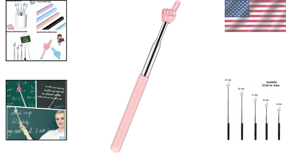 Retractable Adjustable Finger Pointer for Teachers - Perfect for Presentations