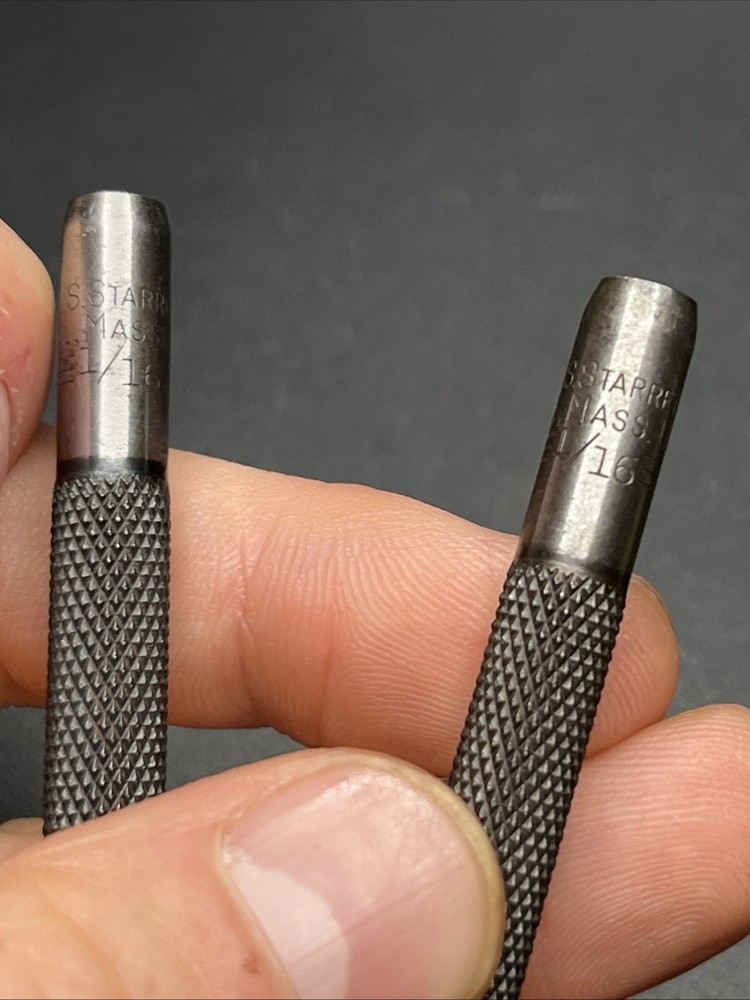 Two Starrett 1/16 Pin Punches (004)