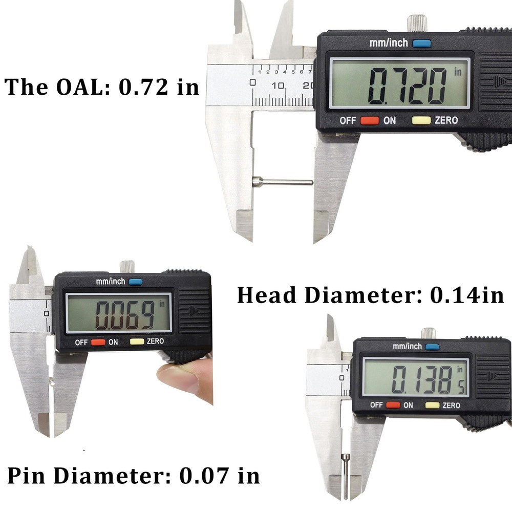 ZOEKIM 12 Pack Headed Decapping Pins Reloading Die, Redesigned Black