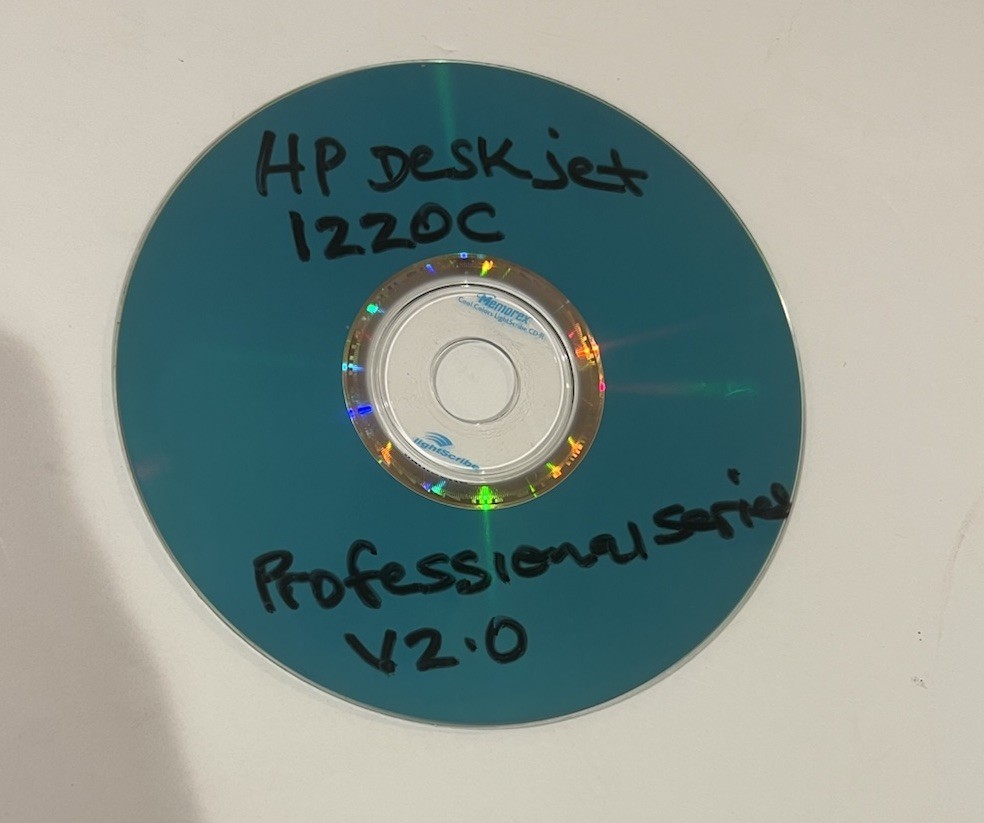 Hp Deskjet 1220C Printer Software Driver CD DVD only