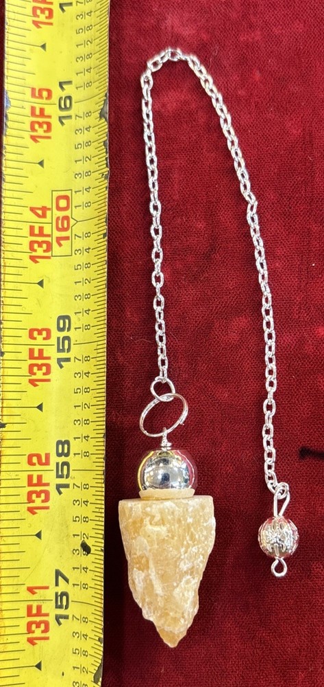 Raw Orange Calcite pendulum