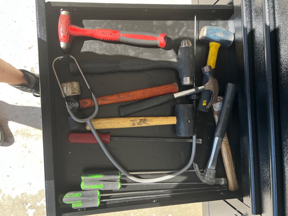 Matco 4S Triple Bank tool box with tools. Snap-On, Matco, Cornwell, Mac Tools.