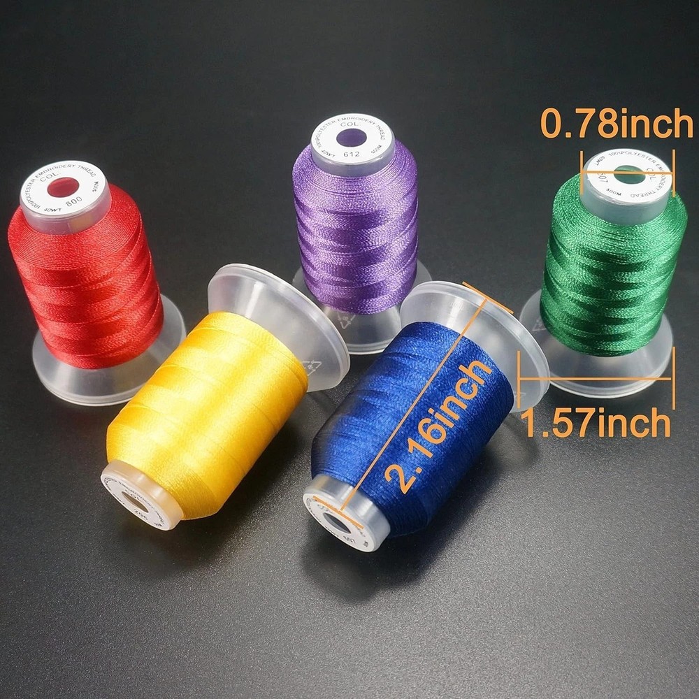 Assorted Polyester Embroidery Thread Kit, 80 Spools, Good Tensile Strength