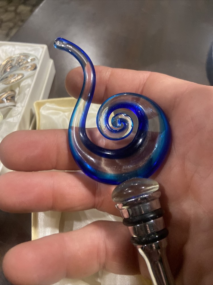MURANO ART GLASS WINE CORKS PREOWNED