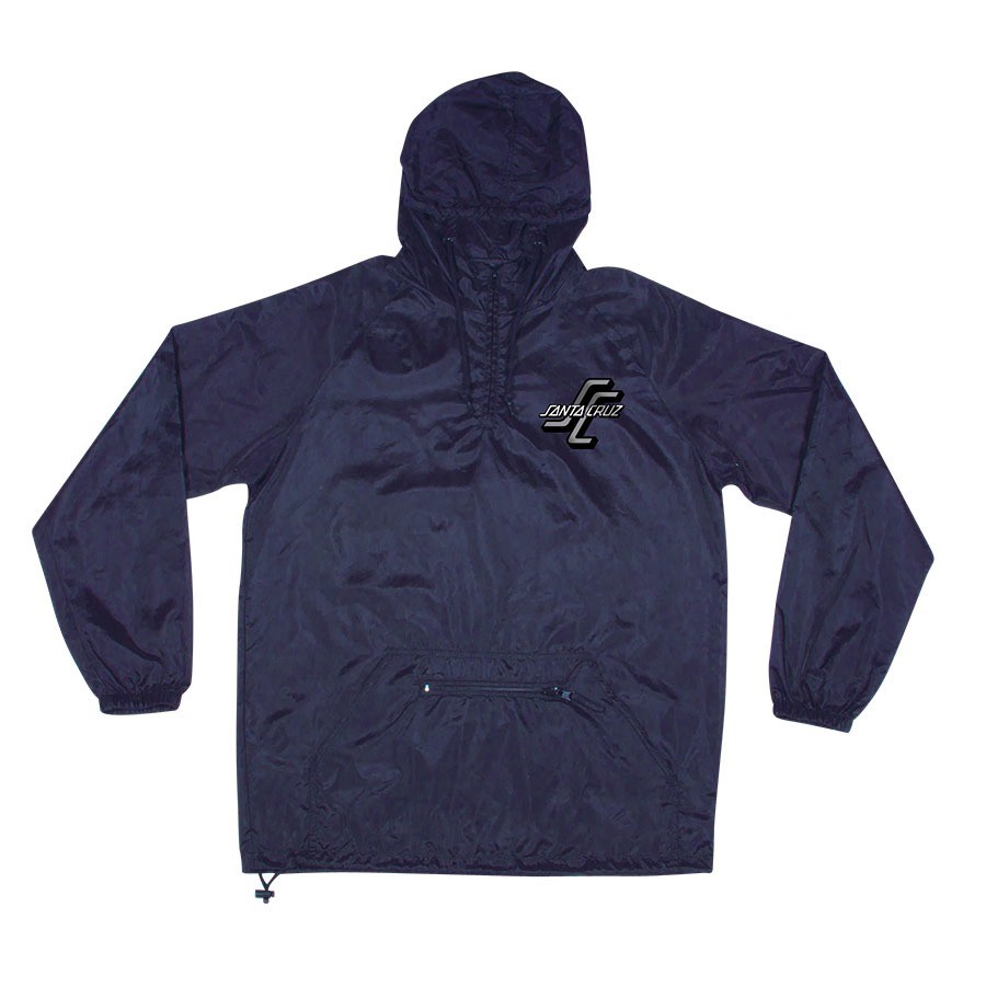 Santa Cruz OGSC Logo ANORAK PULLOVER Skateboard Jacket NAVY MEDIUM