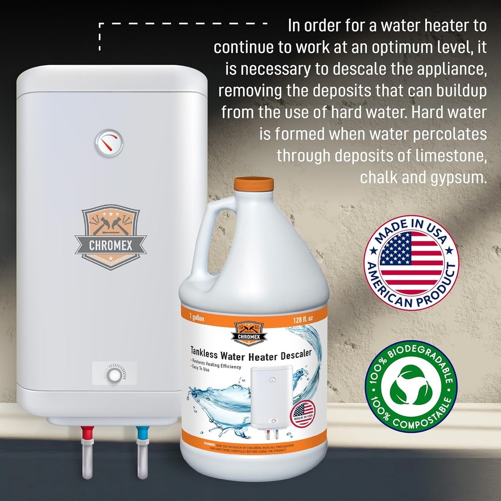 Tankless Water Heater Descaling Solution | Highly Effective Descale, 1 Gallon