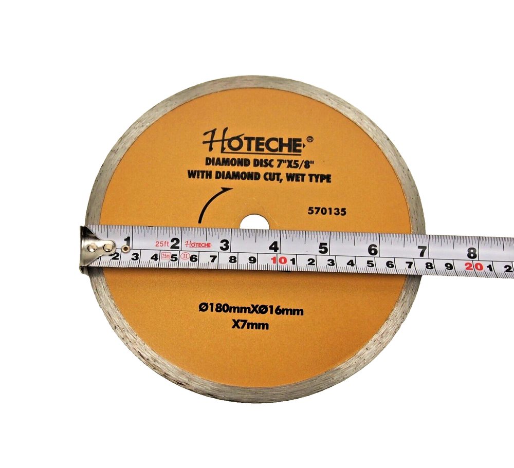 2PC 7" Diamond Blade Wet Continuous Cutting Disc 5/8" Arbor Diamond Cut 570135