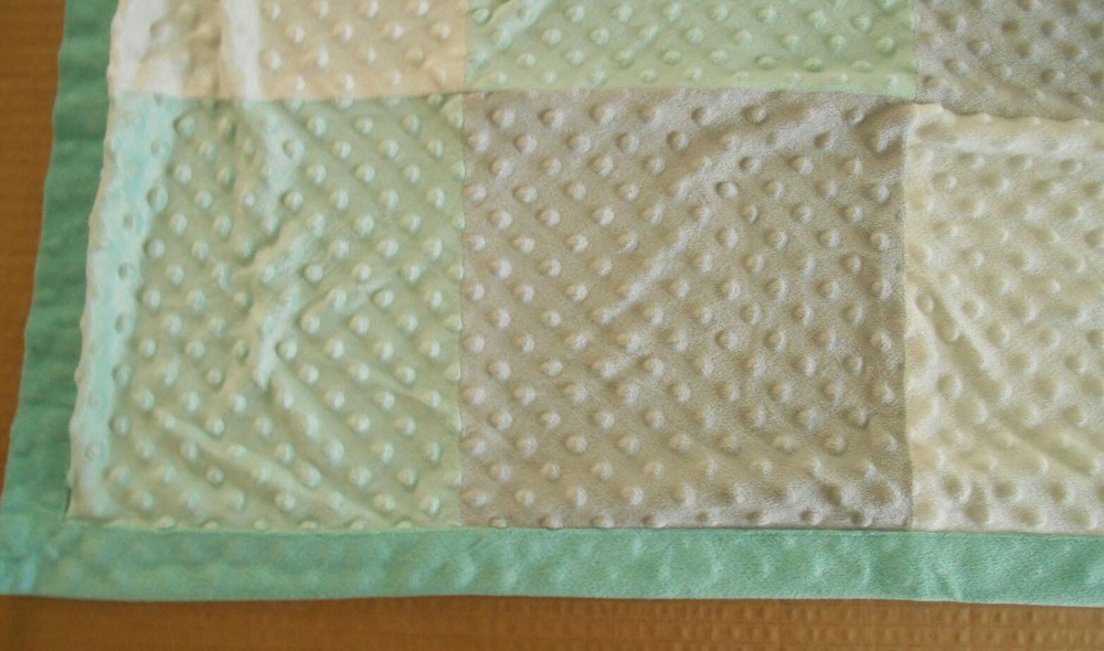 The Peanutshell Patchwork Minky Dot Baby Blanket
