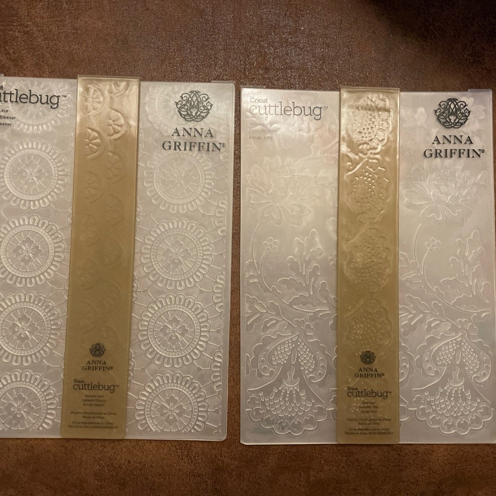 Anna Griffin Cuttlebug Eleanor & Jolie  Lace Embossing Folder Set