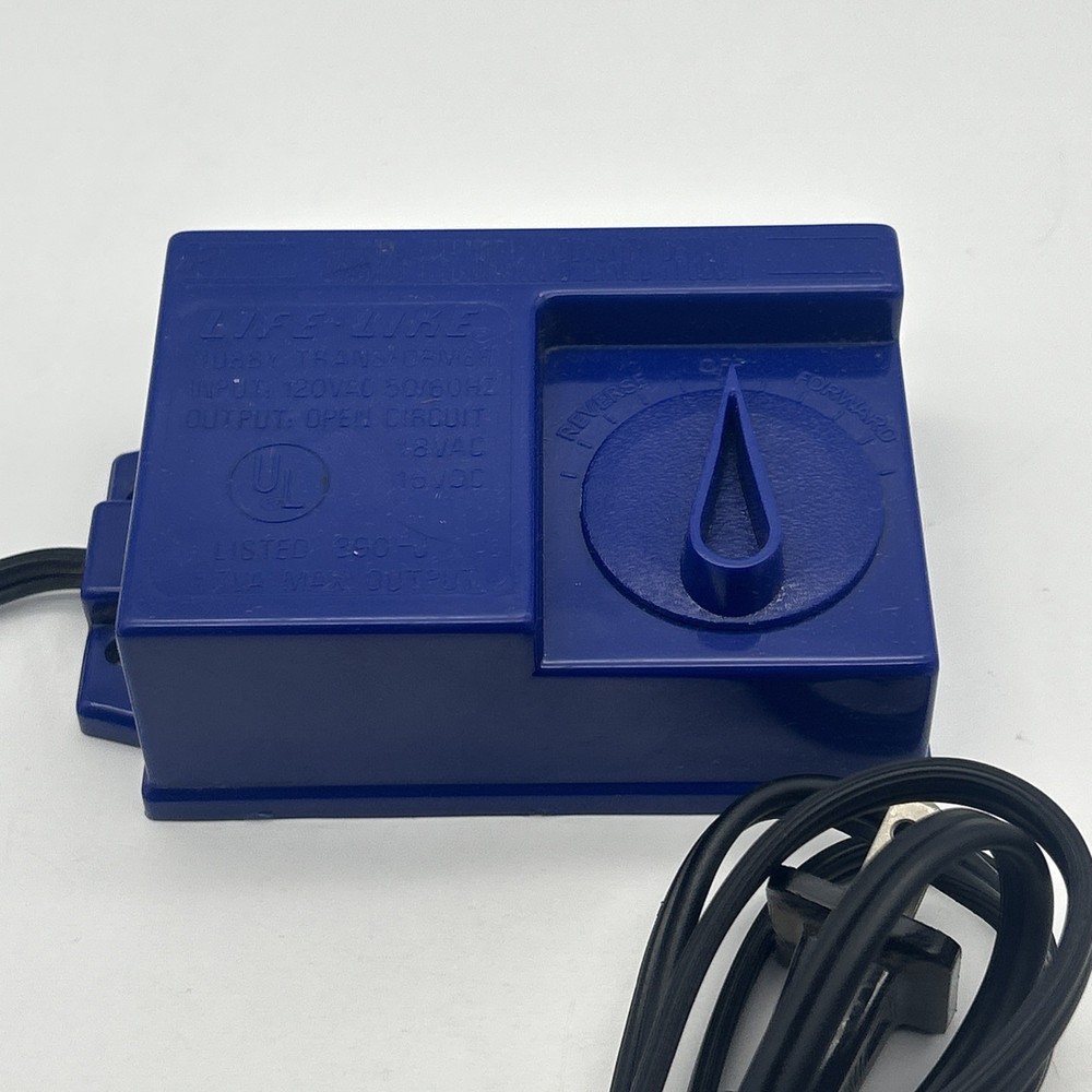 Life-Like Blue Model Train Hobby Transformer Reverse Off Forward 120 Volt OEM