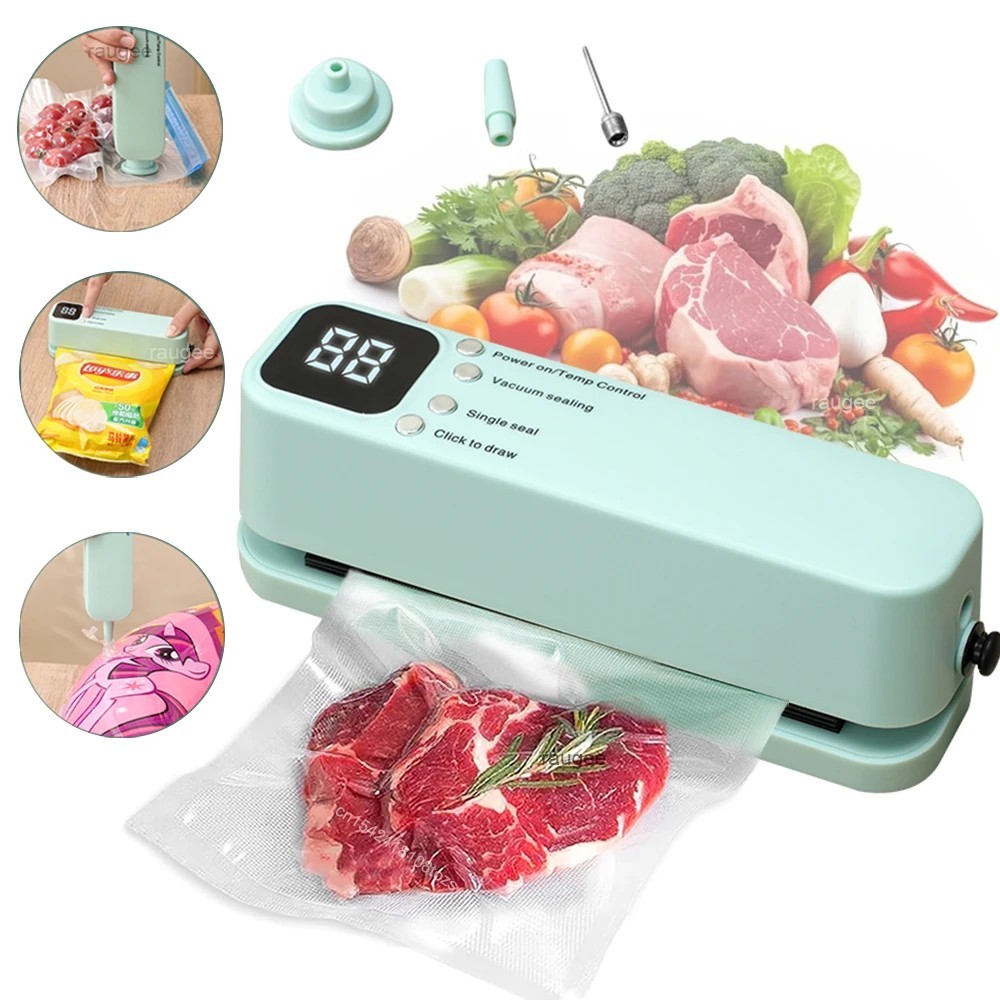 Portable Mini Wireless Fully Automatic Vacuum Sealing Machine Household Sealer