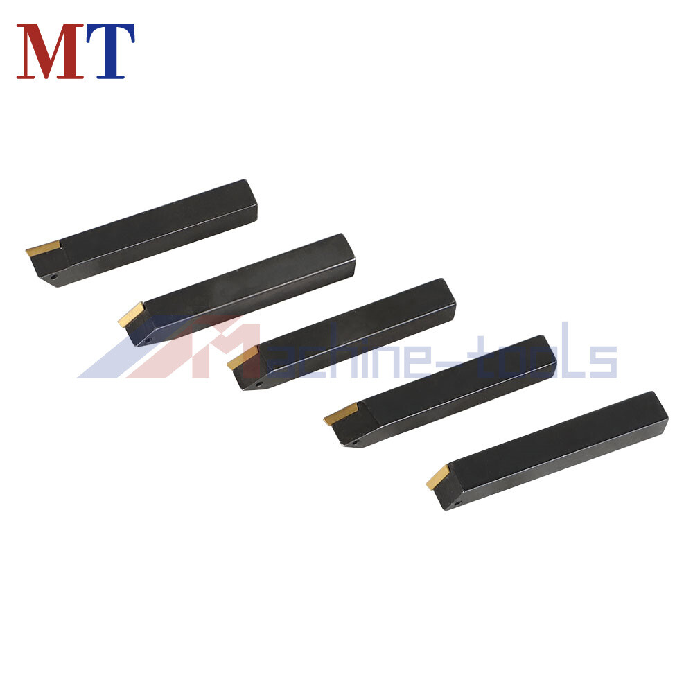 5 Pack 3/8" Lathe Indexable Carbide Insert + Turning Tooling Bit Holder Set