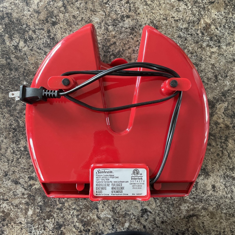 Sunbeam Fortune Cookie Maker FPSBFCM40 Electric