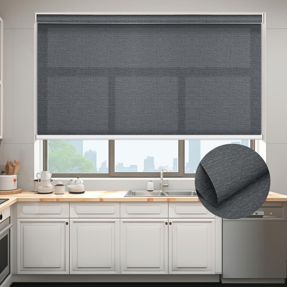Changshade CUSTOM Made Light Filtering Cordless Window Blinds Roller Shade