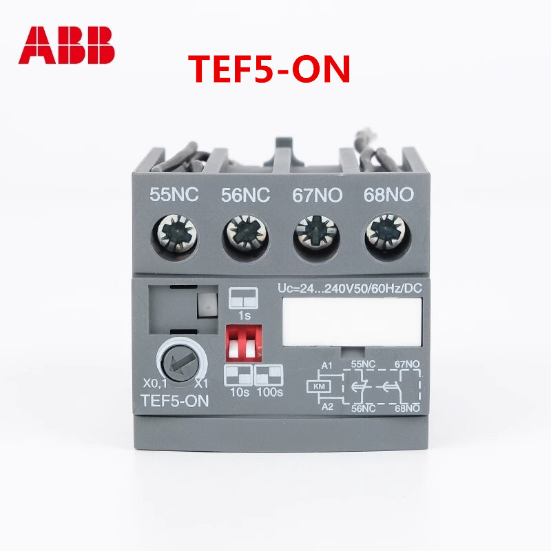 ABB Electrifying Delay Head TEF5-ON Contactor Timer Module Time Delay Relay/Yi