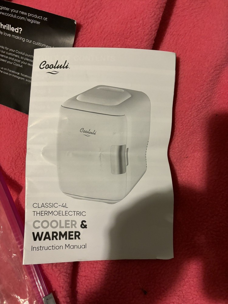 Hardly Used Cow Print 6 Can Mini Fridge