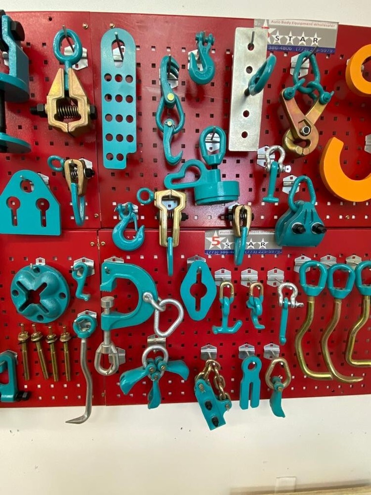 SET#91 - 53 PIECE HEAVY DUTY AUTO BODY FRAME MACHINE PULLING TOOLS & CLAMPS JACK