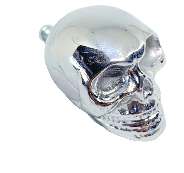 2 medium Skull hardware cabinet Drawer 1.1/2" Gothic Finger Pull Solid Brass