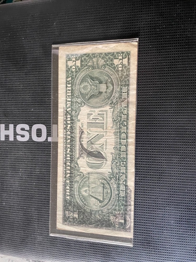 rare unusual offset partial front to back 1$ 1995