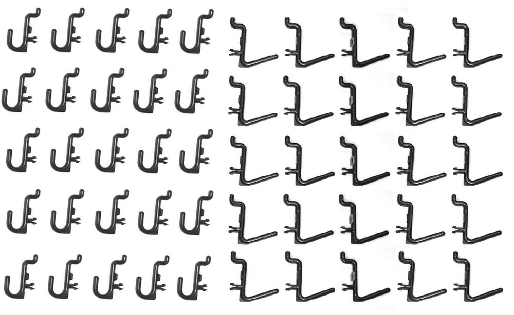JSP Manufacturing Plastic Locking J Hook & L Hook Pegboard Kit | Garage Tool ...